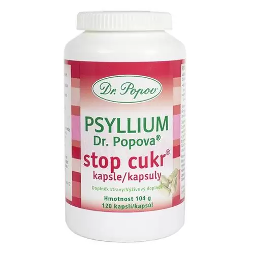 Dr.Popov Psyllium Stopcukr 120 kapslí